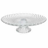 Elegant Glass Cake Stand with Pedestal Base