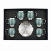6-Piece Coffee Mug Set with Matching Saucers