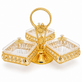 Luxury 3-Tier Serving Tray Set – Gold Snack & Dessert Display Stand