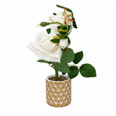 Artificial White Rose Arrangement