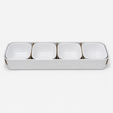 4-Piece Ceramic Serving Bowl Set with Tray
