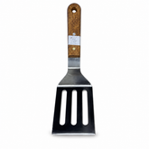 Stainless Steel Slotted Turner with Wooden Handle