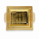 Stainless Steel Serving Tray Set, 2-Piece, Gold