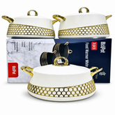 3-Piece Food Warmer Set, White (2.0 L, 2.5 L, 3.0 L)