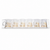 Gold Rim Glass Mug Set of 6 - Elegant Crystal-Style Coffee and Tea Cups for Special Occasions