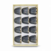 Luxurious Embossed Ceramic Turkish Coffee Cup Set - 12 Pieces