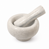 Marble Mortar and Pestle Set for Spice Herb Grinding, Durable Natural Stone Kitchen Tool