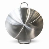 Stainless Steel Wok Lid 40cm – Durable Pan Cover with Handles for Easy Cooking