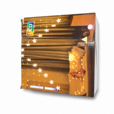 LED Star Curtain String Lights - Indoor Decorative Fairy Light for Home Bedroom Party Wedding, Warm White
