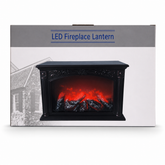 LED Fireplace Lantern Decorative Indoor Electric Flame Heater