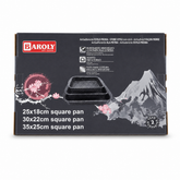 BAROLY Non-Stick Stone Style Square Pan Set of 3 – 25x18cm, 30x22cm, 35x25cm