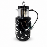 Arabian Elegance Silver and Black Thermal Coffee Carafe 1L
