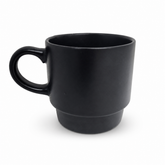 Matte Black Stoneware Coffee Mug - 12 oz Premium Ceramic Cup
