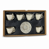 Elegant 12-Piece Ceramic Espresso Cup and Saucer Set