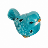 Handmade Ceramic Blue Bird Shaped Ocarina Flute Ornament