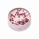 Luxury Rose Petal Scented Soy Candle in Pink Ceramic for Aromatherapy & Relaxation