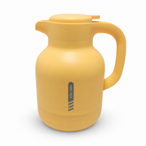 Double Wall Vacuum Insulated Yellow Thermos Pitcher 1L for Hot and Cold Drinks