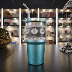 Insulated Tumbler with Straw 3 Way Lid Travel Mug Reusable Cup