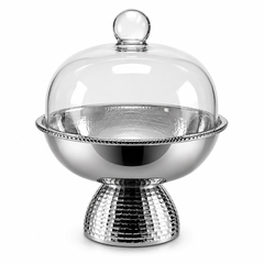 Luxury Serving Bowl with Glass Dome Cover