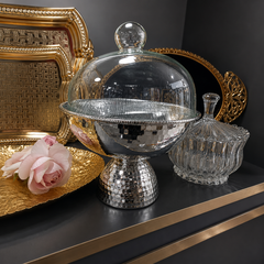 Luxury Serving Bowl with Glass Dome Cover
