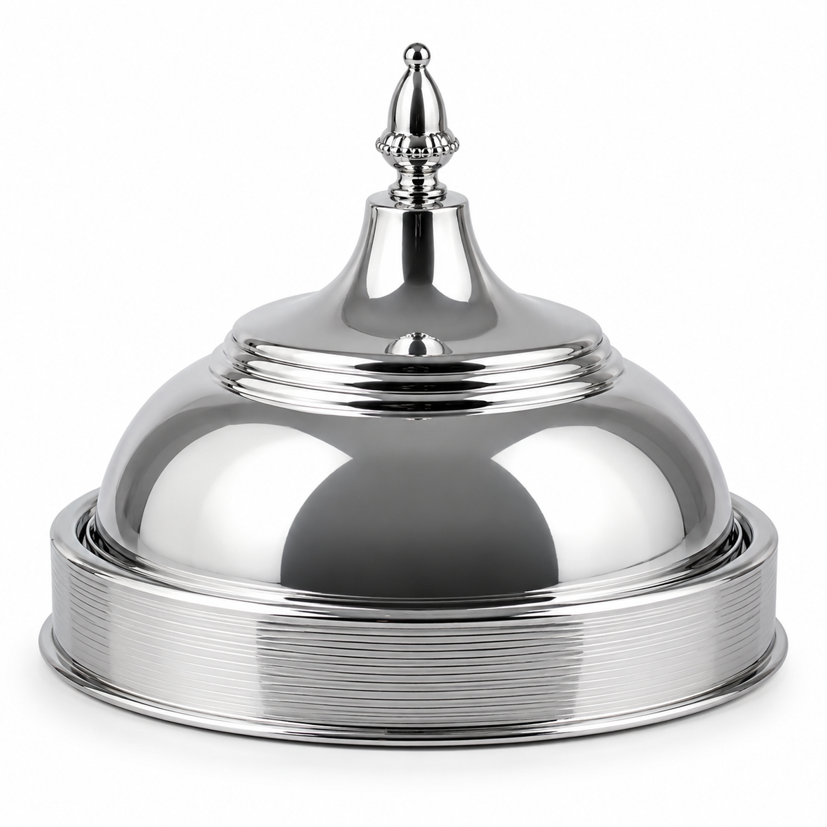 Luxury Stainless Steel Serving Tray with Dome Lid