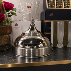 Luxury Stainless Steel Serving Tray with Dome Lid