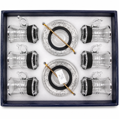 Modern Turkish Tea Glass Set – 14 Pieces
