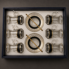Modern Turkish Tea Glass Set – 14 Pieces