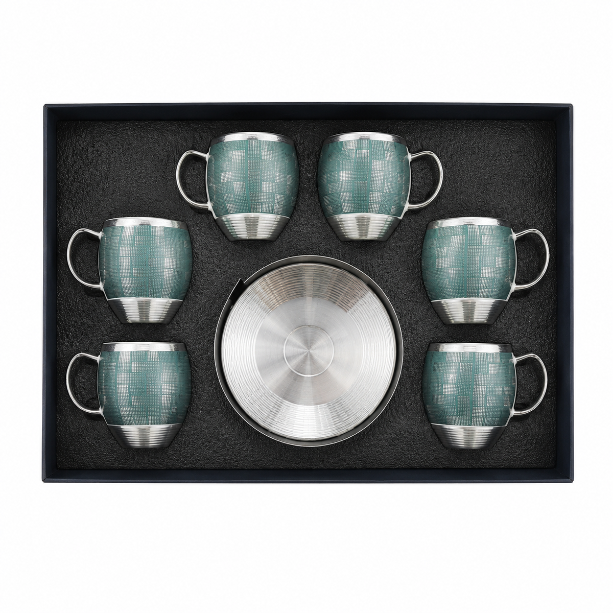 6-Piece Coffee Mug Set with Matching Saucers