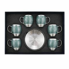 6-Piece Coffee Mug Set with Matching Saucers