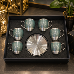 6-Piece Coffee Mug Set with Matching Saucers