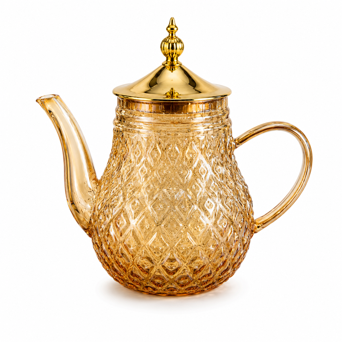 Pineapple-Style Glass Tea & Coffee Pot