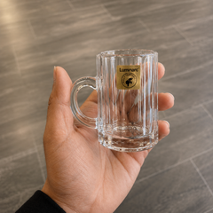 Clear Glass Tea Cups Set – 6 Pieces