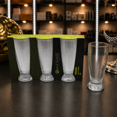 3PCS Glass Drinking Cups Set Juice Water Glasses Clear Tumbler Set