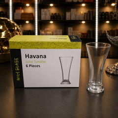 6PCS Glass Juice Tumblers Set Havana Drinking Glasses Clear Beverage Cups