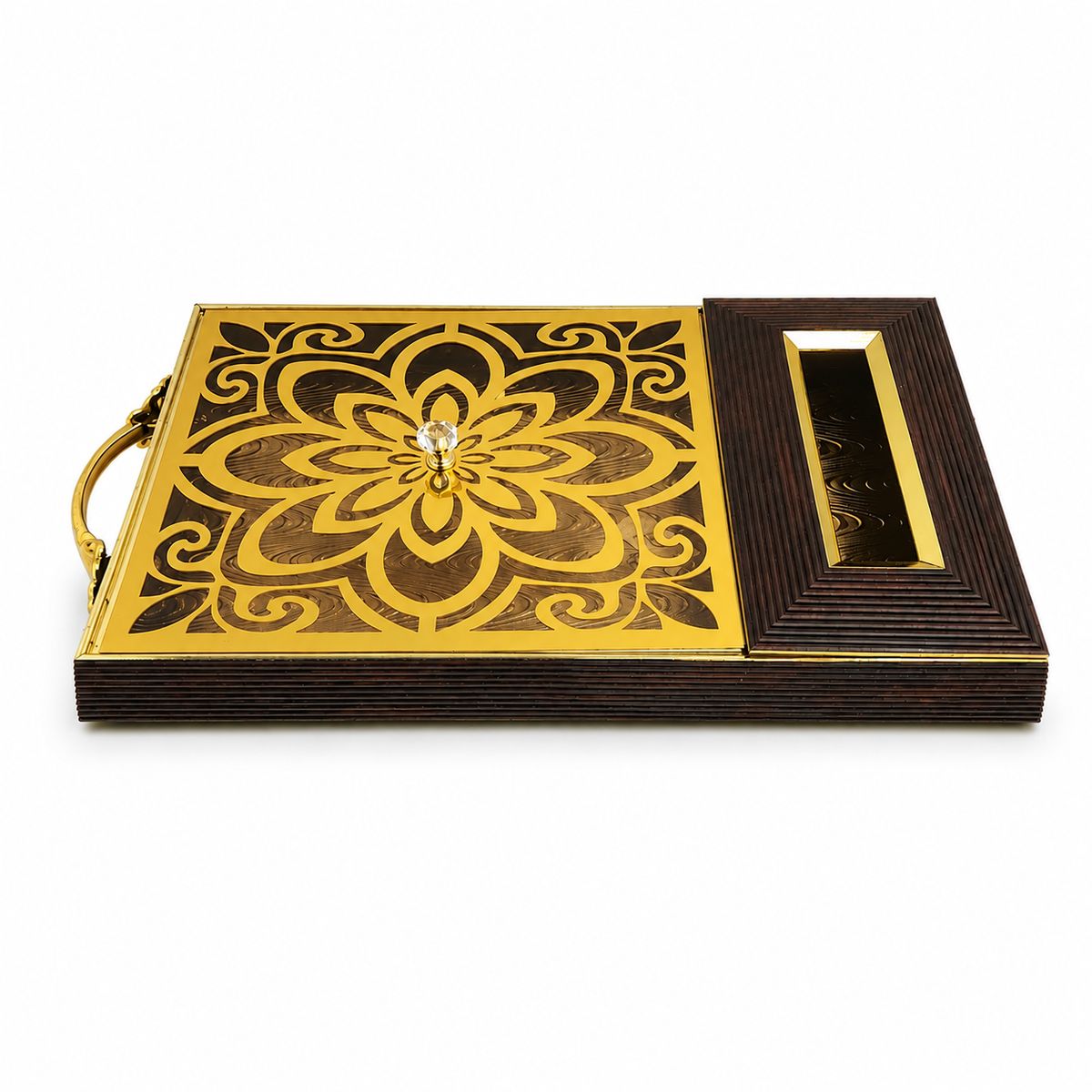 Luxury Decorative Storage Box Gold Design Dates Candy Box with Tissue Holder