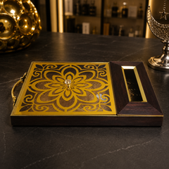 Luxury Decorative Storage Box Gold Design Dates Candy Box with Tissue Holder