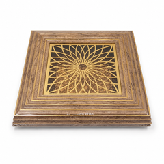 Luxury Decorative Serving Tray with Lid Gold Wooden Design Candy Dates Tray