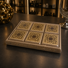 Luxury Divided Serving Tray 6 Section Arabic Sweets Dates Serving Platter