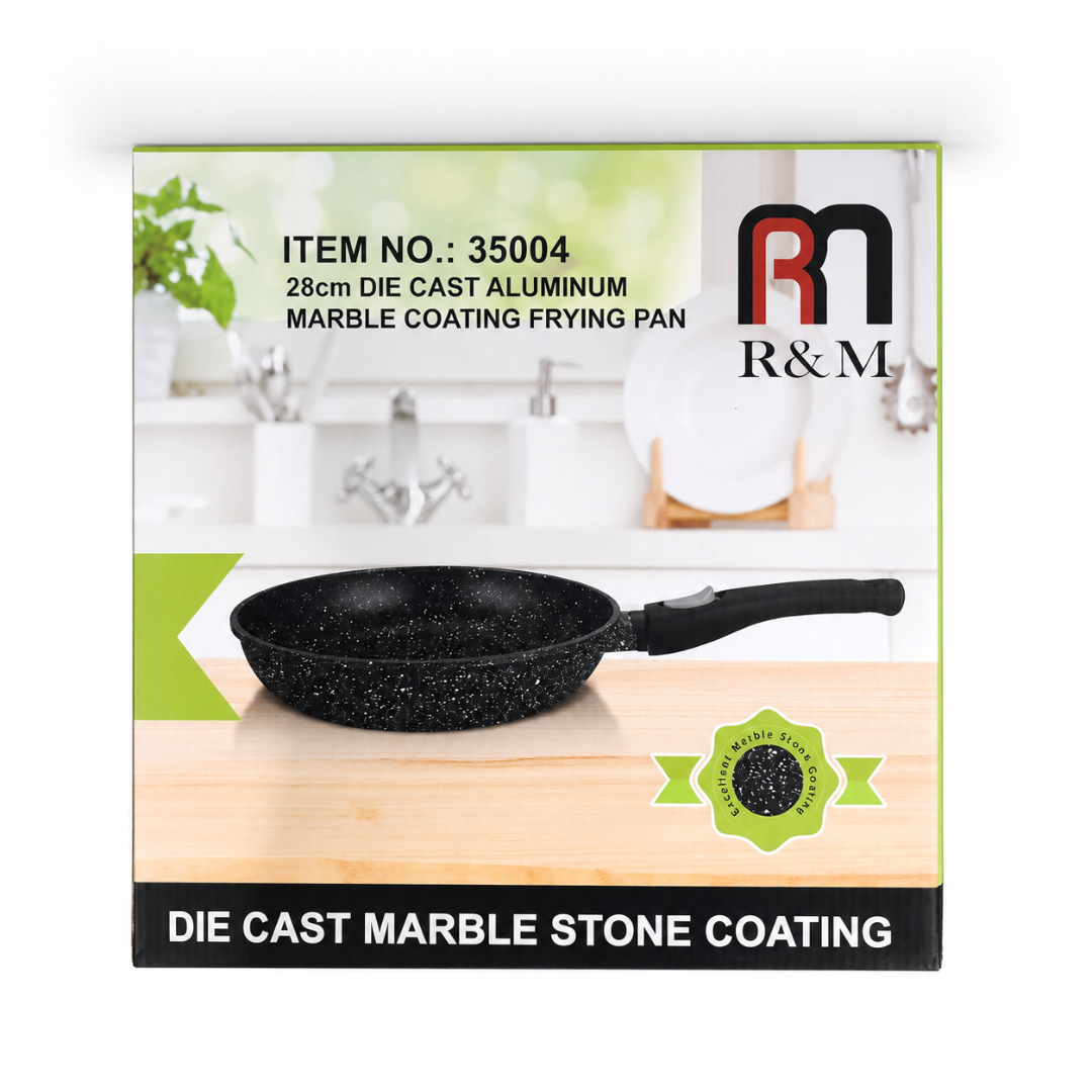 28cm Die Cast Marble Coating Nonstick Frying Pan