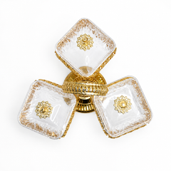 Luxury 3-Tier Serving Tray Set – Gold Snack & Dessert Display Stand