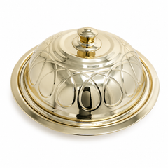 Luxury Gold Serving Dish with Lid – Elegant Food Cover & Serving Plate