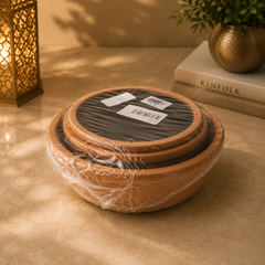 Traditional Clay Cooking Pot with Lid – Heat Resistant Serving Casserole