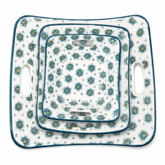 Patterned Serving Tray Set