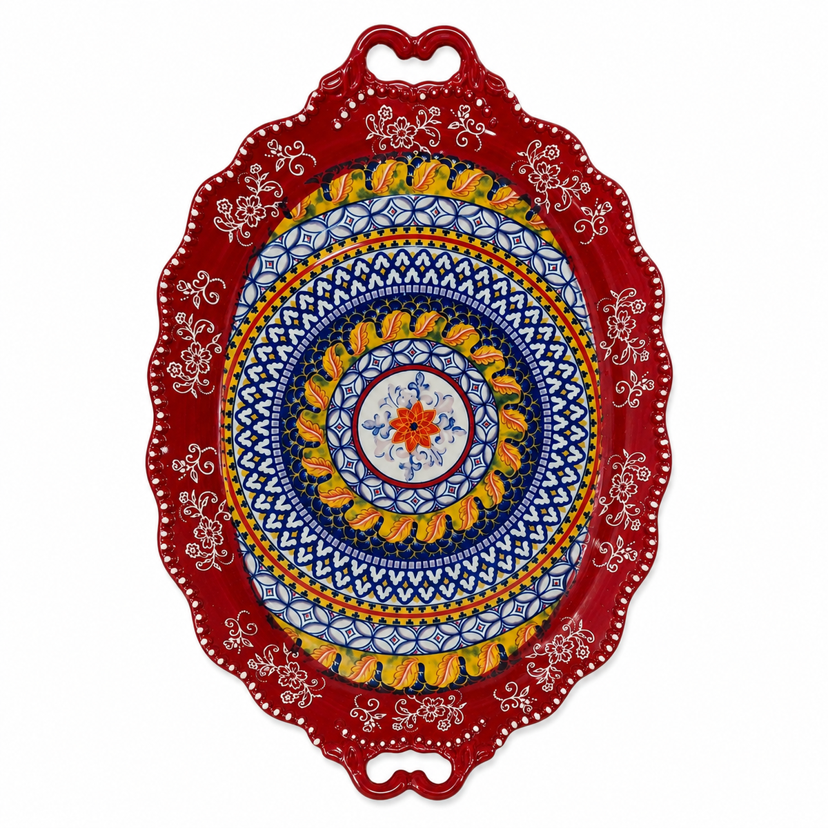 Decorative Oval Serving Tray