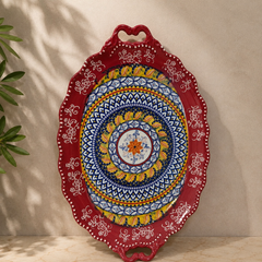 Decorative Oval Serving Tray