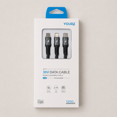 3-in-1 Braided Charging Cable