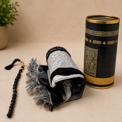 Luxury Prayer Gift Set – Prayer Mat & Tasbih in Kaaba Design Box