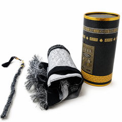 Luxury Prayer Gift Set – Prayer Mat & Tasbih in Kaaba Design Box
