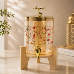 Glass Beverage Dispenser with Stand